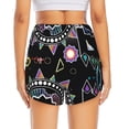 thumbnail image 2 of Lsque Geometry Dash Printed Women's Running Shorts with Liner Pockets,Elastic Quick Dry Workout Athletic Gym Yoga Shorts,Womens High Waist Shorts-XX-Large, 2 of 9