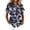 Blue, variant on Hawaiian Shirt for Women Short Sleeve Tropical Print Button Down Shirt Business Casual Work Tops