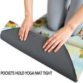 thumbnail image 3 of Blue Highland Cow Sunflower Pattern Hot Yoga Mat Towel Non Slip for Hot Yoga - Quick-Drying Yoga Mat Cover with 4 Corner Pockets with Travel Bag - Hot Yoga Towel Non Slip 70"x26", 3 of 6