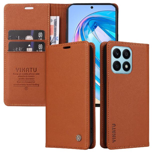 Funda para Honor X8A Estuche de Cuero PU Tipo Cartera con Ranuras para Tarjetas y Cierre Magnético