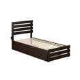 thumbnail image 6 of Twin XL Bed with Trundle - Espresso Finish, Extra Long Daybed Frame, Modern Design, 6 of 7