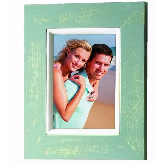 Weathered-wood aqua PORTSMOUTH frame by Prinz - 4x6