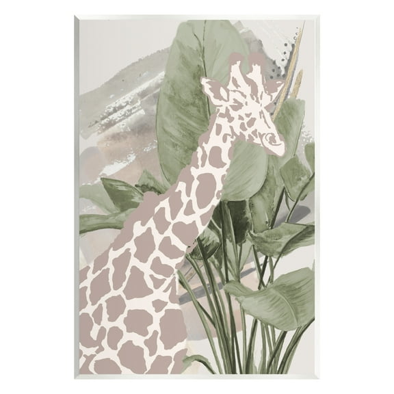 Stupell Industries Tropical Giraffe Abstract Animals & Insects Painting Unframed Art Print Wall Art, 10 x 15