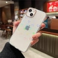 thumbnail image 4 of Compatible for iPhone 14 Case Laser Heart Pattern, Cute Glitter Bling Rainbow Holographic Heart Clear Case for Women Girls Soft TPU Shockproof Camera Protective Back Cover Case - Heart, 4 of 10