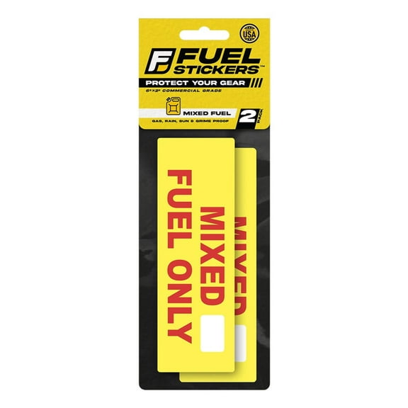 Mixed Fuel Only Sticker - Fuel Identification Label by Fuel Sticker | 2x6 | 2 Pack