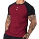 thumbnail image 2 of Ceisia Men's Slim Fit Short-Sleeve Raglan-Sleeve Henley T-Shirt Color-Blocked Spring Summer Shirt Gift, 2 of 6