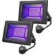 thumbnail image 1 of [2 piezas] Foco de luz negra LED, reflector Lunsy Uv 30 W Lámpara de luz negra Luz de fiesta, Ip66 Luz negra fluorescente impermeable con 150 LED Uv, 1 of 4