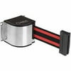 Lavi Industries 50-3015CL-18-BR Wall Mount 18 ft. Retractable Belt Barrier, Black with Red Stripe