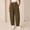 Brown women wide leg pants a1, variant on Cagogo Women's Wide Leg Plaid Casual Trousers Elastic Waist Loose Long Pants with Pockets Workout Lounge Beach Travel Bottoms, Black S