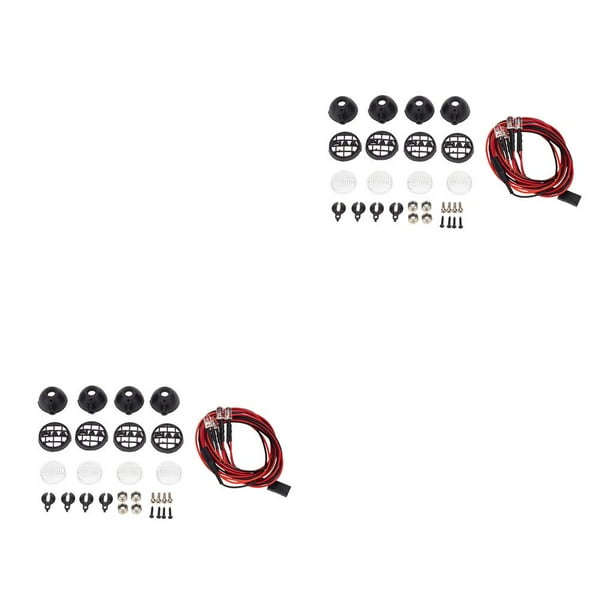 Vogacara Portaequipajes RC modelo coches servicio de larga duración luz durabilidad portaequipajes dulce regalo para niño diseño único reemplazo para con luz redonda 2piezas Vogacara CBP209686