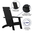 thumbnail image 4 of Flash Furniture Sawyer Collection Poly Resin Wood Adirondack Chair - Black, 4 of 10