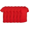 thumbnail image 4 of Mens Cotton Short Sleeve Lightweight T-Shirts, Bulk Crew Tees for Guys, Solid Bright Colors T-shirt (RED, X-Large, x_l), 4 of 4