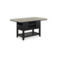 thumbnail image 2 of 6pc Gray Finish Counter Height Dining Room Set Table w Open Shelf Chairs, 2 of 7