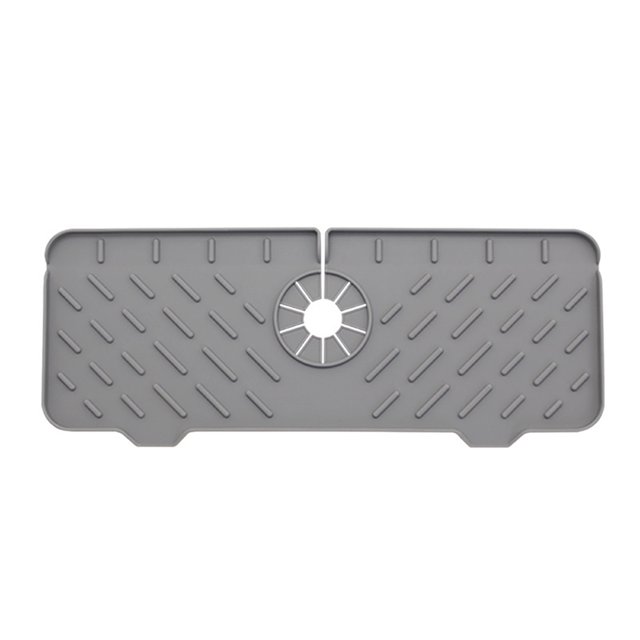 LCXmlly Drinking Cup Nonslip Draining Mat Easy to Install Silicone Sink Splash Guard (Slope Design)