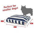 thumbnail image 3 of Majestic Pet | Vertical Stripe Shredded Memory Foam Rectangle Pet Bed For Dogs, Removable Cover, Navy Blue, Small, 3 of 6