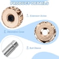 thumbnail image 3 of Uxcell Door Hole Cover Plate Zinc Alloy Wave Round Deadbolt Cover Plate Door Reinforcement Plate for Door Hole Filling Gold Tone, 3 of 6