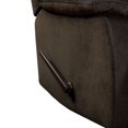 thumbnail image 2 of Saltoro Sherpi Contemporary Recliner Chair with Faux Leather Upholstery and Glider, Brown, 2 of 5