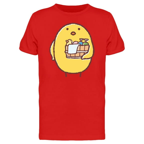 Chicken With A Bath Set Cartoon T-Shirt Men -Image by Shutterstock, Male XX-Large