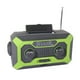 thumbnail image 1 of Radio meteorológica de manivela de emergencia solar, radios AM/FM autoalimentadas portátiles, linterna LED, cargador USB para acampar, verde1.23cp, 1 of 5