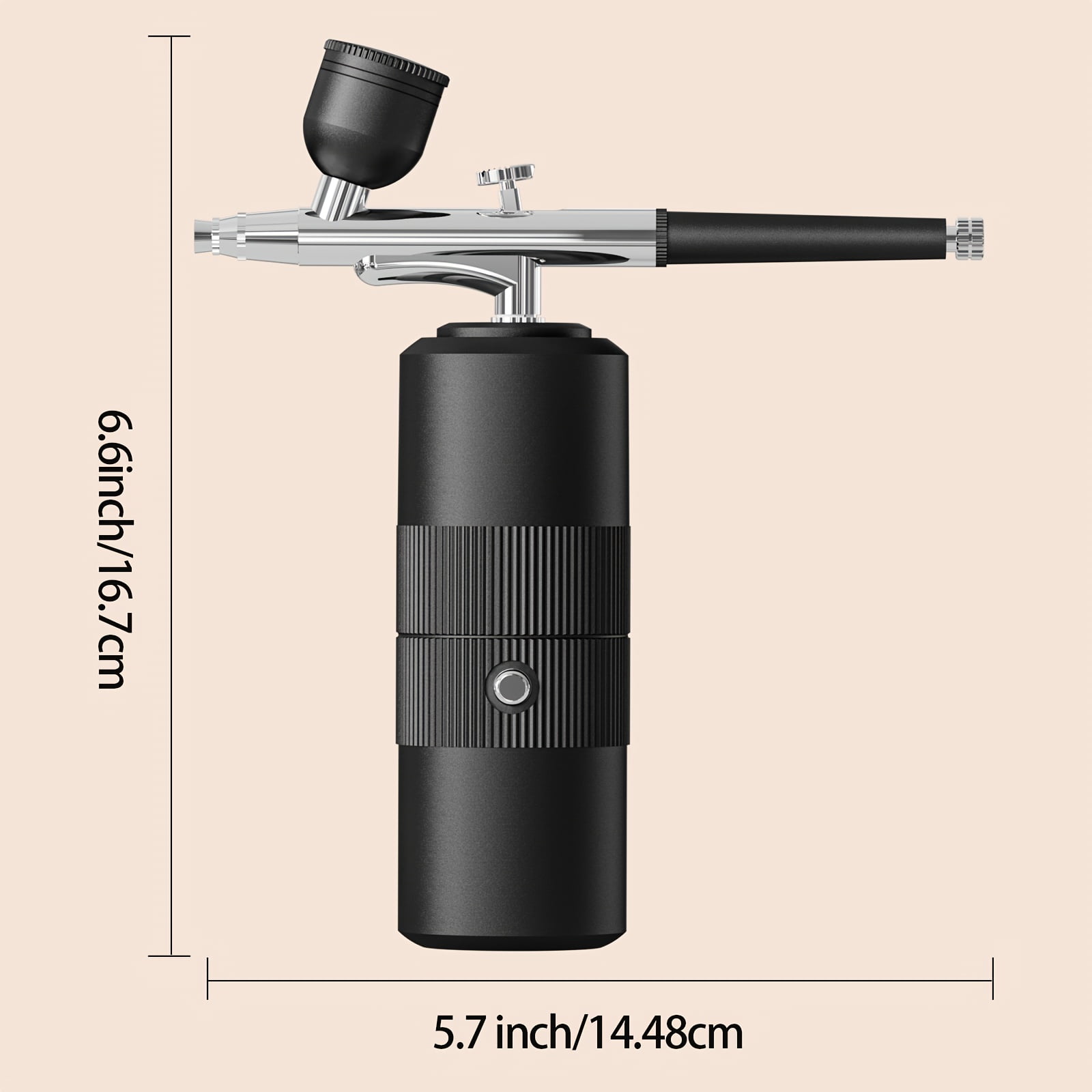 Airbrush Kit with Compressor Rechargeable Cordless Air Brush Set Handheld Airbrush Gun Machine Portable Airbrush for Nails Art Cake Decoration-Green