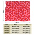 thumbnail image 3 of Kll Fleece Blanket Plush Throw Blanket Red Love Heart,Soft Fuzzy Cozy Flannel Blanket For Couch Sofa Bed.(60"X50"), 3 of 9