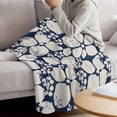 thumbnail image 3 of Beige Flower Pattern Blanket Soft Cozy Warm Throw Blanket for Couch, Plush Fuzzy Flannel Fleece Blankets for Sofa, Retro Country Tie-dye Floral Abstract Blue Bed Blankets Gifts for Men, 32"x48", 3 of 9