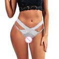 thumbnail image 5 of Aayomet Culottes pour Femmes Lingerie String Taille Basse Culottes pour Femmes (Blanc, P), 5 of 5