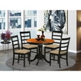 thumbnail image 4 of East West Furniture Antique 5-piece Dining Set with Linen Seat in Black/Cherry, 4 of 4