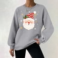 thumbnail image 5 of Ahabrexf Women Gifts for Christmas Blouses for Women Fashion Women's Fashion Loose Casual Christmas Printed Round Neck Long Sleeve Hoodless Sweatshirt Womens Christmas Gifts Blouses for Women Fashion, 5 of 7