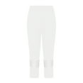 thumbnail image 5 of Cethrio Girls Capri Leggings, Dance Casual Elastic Waist Stretch Summer Pants White Size 8-9 T, 5 of 8