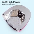 thumbnail image 4 of 96W UV Gel Nail Lamp Fast Drying Rechargeable 42pcs Lamp Chip LED Nail Dryer for Hand Feet 100~240V, 4 of 9