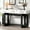 Grey+White, variant on Extra long entryway table with three iron - handled drawers modern design for hallway living room foyer and stable use