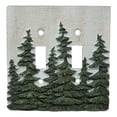 thumbnail image 4 of Rustic Evergreen Pine Trees Forest Wall Cover Plate 2-Pack Double Toggle Switch, 4 of 5