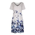 thumbnail image 4 of Dyegold Sundresses for Women Casual Summer - Beach Dresses for Women Casual Summer Sleeveless Knee Length A Line Dress V Neck Cami Floral Vacation Tunic Dress, 4 of 5