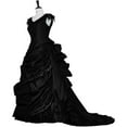 thumbnail image 6 of Women's Gothic Victorian Bustle Wedding Gown Renaissance Vintage Evening Long Dress Steampunk Ball Gowns, 6 of 7