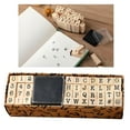 thumbnail image 5 of CCOCC 40x Vintage Style Wooden Alphabet Number Rubber Stamps Teaching, 5 of 6