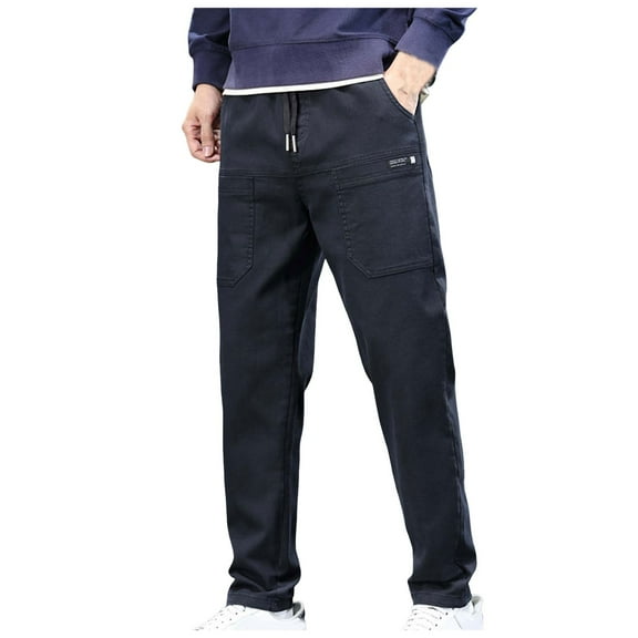 Afdoent Men's Casual Pants Male Soft Comfortable Fashion Trouser Straight Trousers Loose Trend Fashion