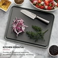 thumbnail image 2 of KitchenAid Classic Plastic Cutting Board with Trench, Non-Slip Edges, Dishwasher Safe, 12x18, Charcoal Gray, 2 of 6