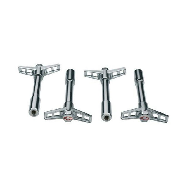 141902 Chrome Bowtie Wing Nuts for Small Block & Big Block Chevy