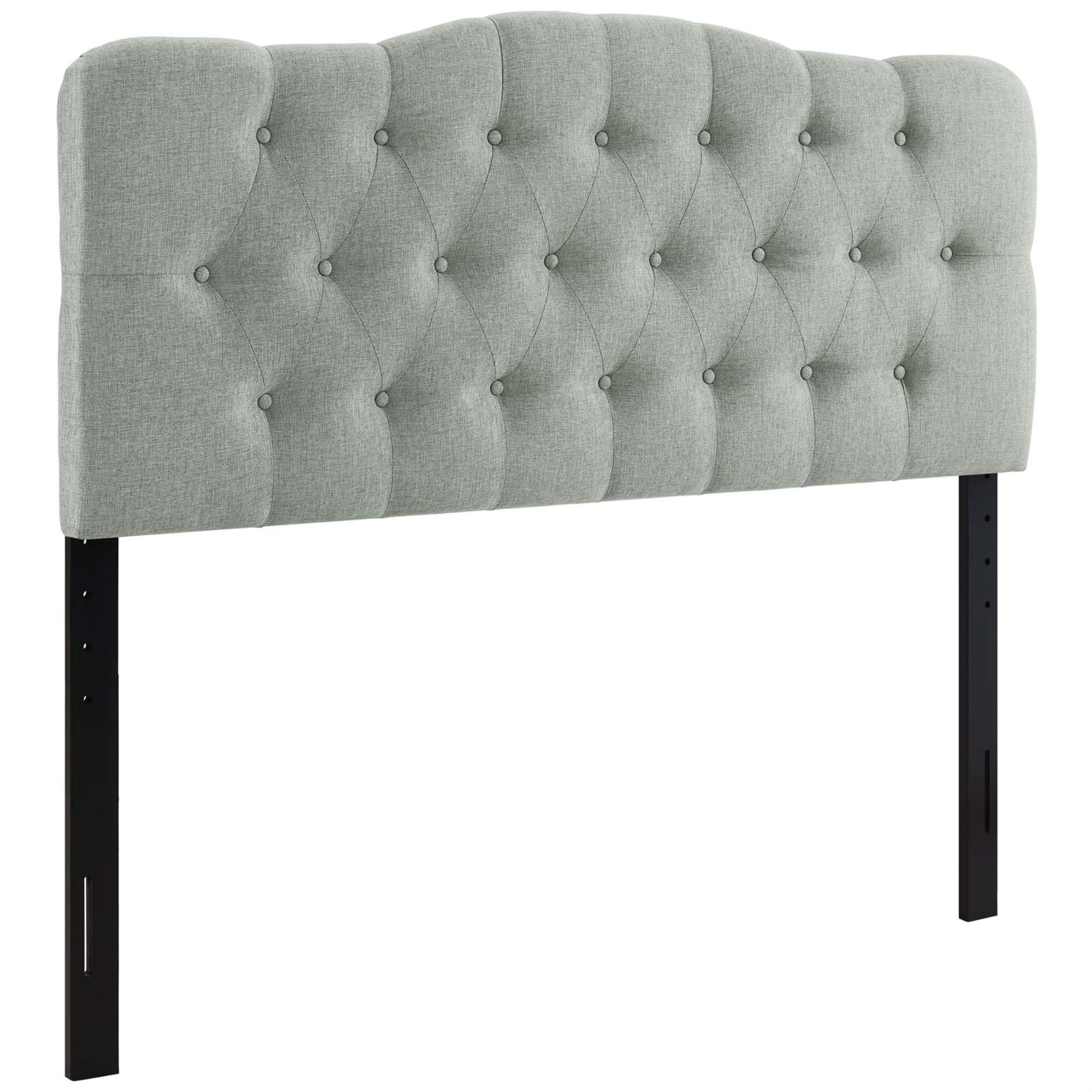 Ergode Annabel Queen Upholstered Fabric Headboard Gray