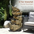 thumbnail image 5 of Alpine Corporation 5 Tier Waterfall Trunk Fountain, 47 Inch Tall, 5 of 14