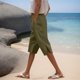 thumbnail image 1 of WILLBEST Pantalones Casuales de Verano para Mujer, Pantalones Cortos de Lino con Cordón y Abertura Lateral para Playa y Uso Diario. Mediana, 1 of 4