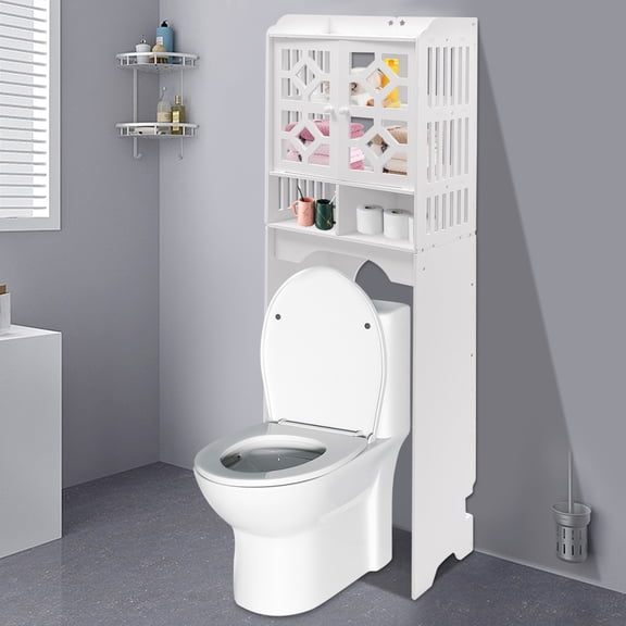 Toilet Cabinet, 4 Tier Over The Toilet Storage Cabinet, Bathroom Organizer