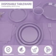 thumbnail image 4 of Lavender Plastic Plates for Party,30 Guest Disposable Plastic Plate Set 9" Plates,7" Dessert Plates,Napkins,Cups,Forks & Tablecloth for Baby Shower,Wedding,Birthday,Afternoon Tea Party, 4 of 15