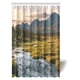 thumbnail image 1 of ABPHQTO Casa del lago Cortina de ducha Montaña escénica con pinos y río que fluye Follaje colorido Naturaleza Baño Cortina de ducha 120x180 cm, 1 of 2