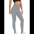 thumbnail image 3 of de Compresión para Control de Abdomen para Mujer, Pantalones de Yoga para Correr y Hacer Ejercicio con Cintura Alta. Azul Gris XL, 3 of 8