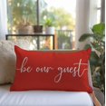 thumbnail image 5 of Farmhouse Throw Pillow Cover 12x20 Inch Be Our Guest Pillow Cover Beige Cozy Relax Decorations Lumbar Decorative Pillow Case for Home Guest Room Bedroom Essentials Couch Sofa Bed Decor, 5 of 6