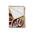 thumbnail image 2 of Chocolate Soft Flannel Fleece Throw Blanket, Master Chocolatier Sign Dark Excellence Text Retro Style, Cozy Plush for Indoor and Outdoor Use, 60" x 80", Brown Sand Brown, by Ambesonne, 2 of 5