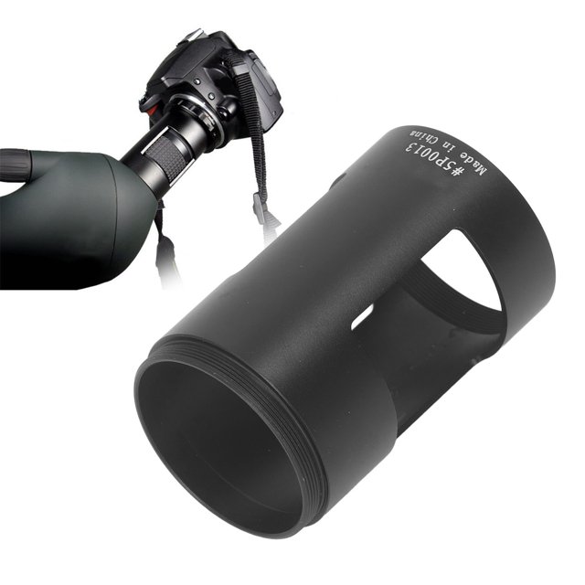 Telescope Photo Adapter, Telescope Accessory Telescope Sleeve Connector Hollow Design For Bird Photography