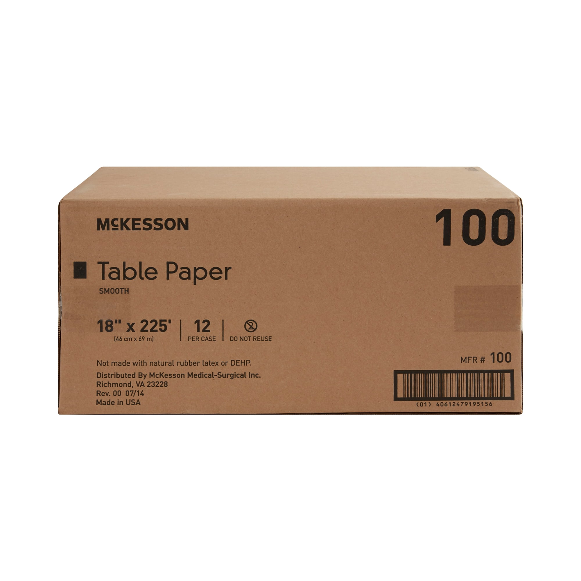 McKesson Exam Table Paper, Smooth - White, 21 in x 225 ft, 12 Count